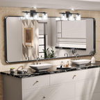Lovmor Gold Bathroom Mirrors for Wall, 20X30 Inch Rounded Rectangle Mirror, Gold Bathroom Vanity Mirror, Metal Framed Wall-Mounted Mirror,Tempered Glass,（Horizontally or Vertically