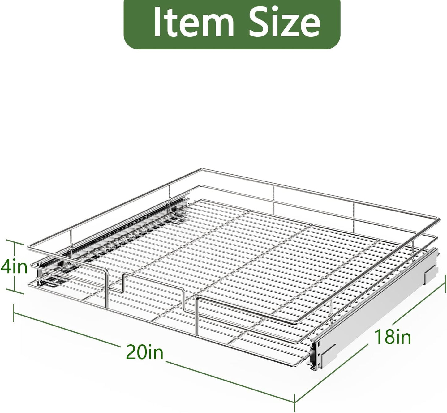 LOVMOR Pull Out Cabinet Organizer 11"W x 21"D, Kitchen Cabinet Pull Out Shelves Slide Out Storage…