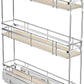 LOVMOR 3-Tier Pull Out Cabinet Organizer Spice Rack for Narrow Cabinet 6" W x 20½" D, Slide Out Wood Shelves Storage for Kitchen