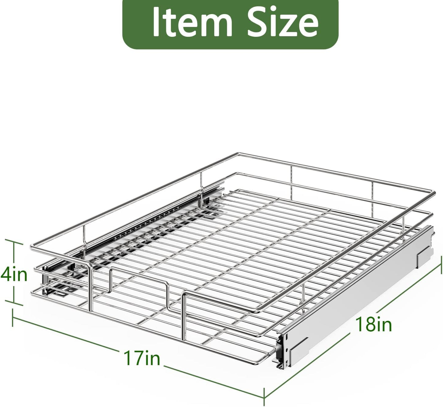 LOVMOR Pull Out Cabinet Organizer 11"W x 21"D, Kitchen Cabinet Pull Out Shelves Slide Out Storage…