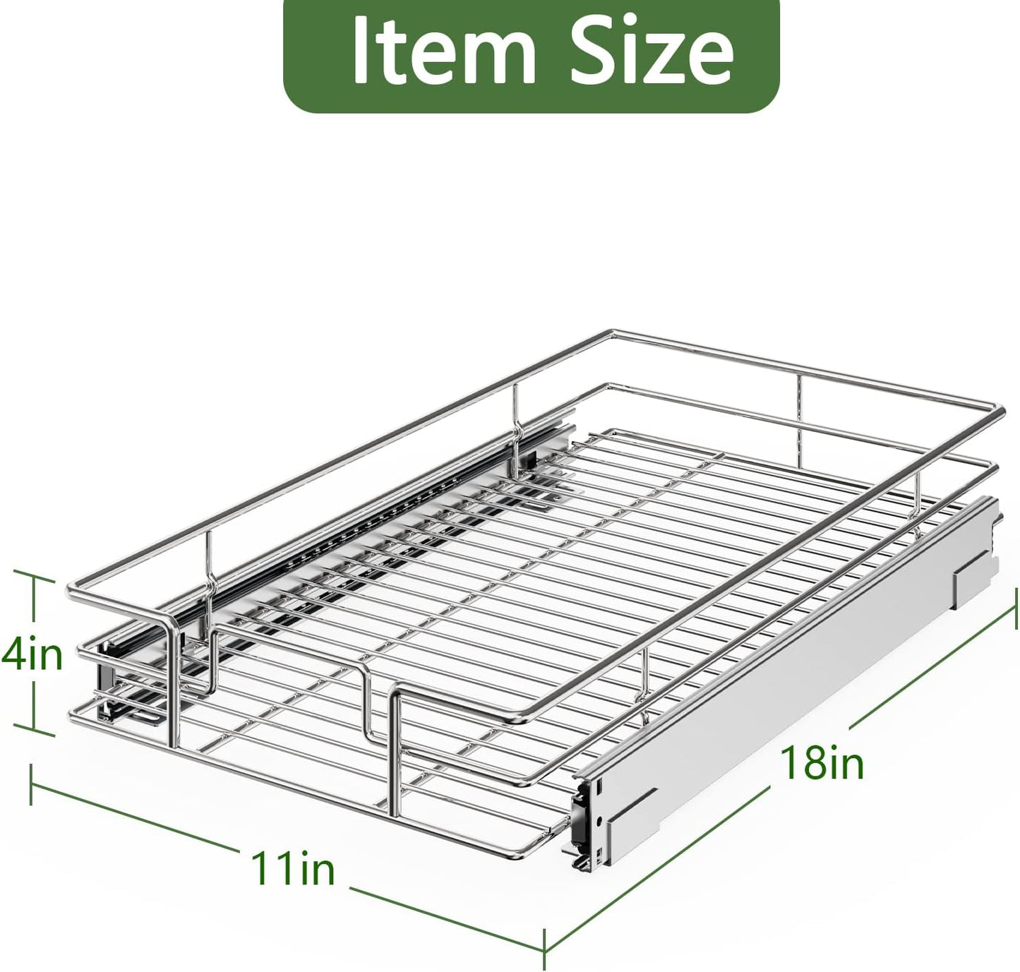 LOVMOR Pull Out Cabinet Organizer 30" W x 21½" D, Kitchen Cabinet Pull Out Shelves Slide Out Storage