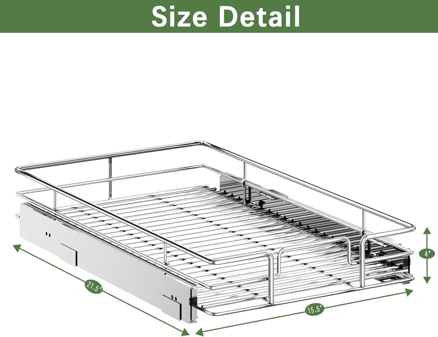 LOVMOR Pull Out Cabinet Organizer 30" W x 21½" D, Kitchen Cabinet Pull Out Shelves Slide Out Storage