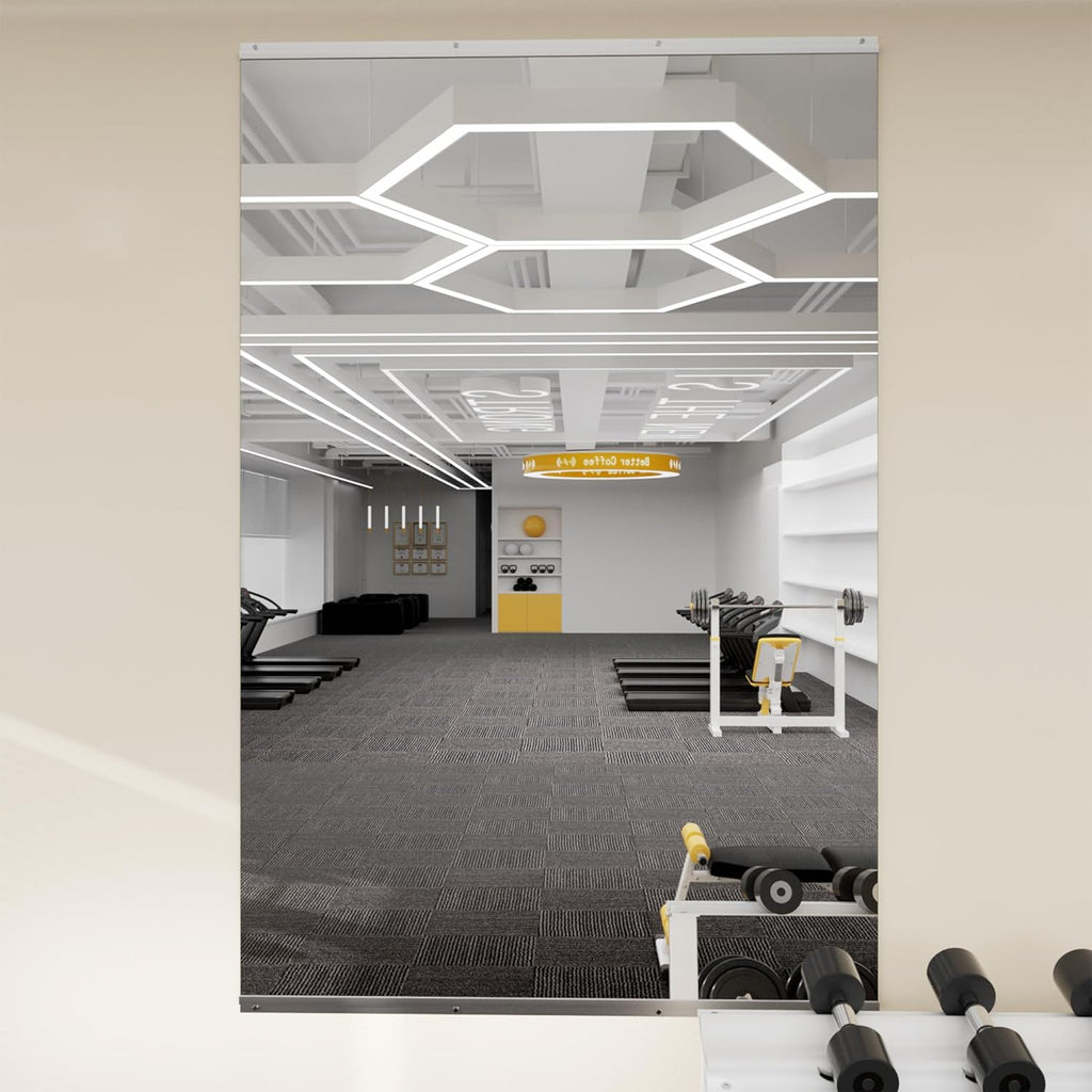 Workout Mirrors for Home Gym 24'x48'', Large Wall Mirror Full Length for Fitness, Yoga, Big Wall Mounted Frameless Glass Mirror for Garage, Dance Studio, Bedroom