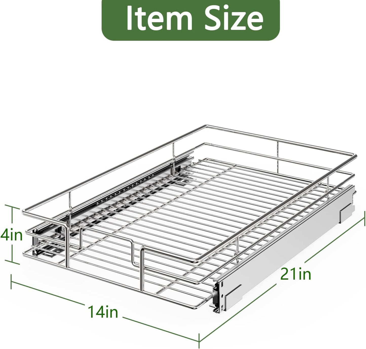 LOVMOR Pull Out Cabinet Organizer 30" W x 21½" D, Kitchen Cabinet Pull Out Shelves Slide Out Storage