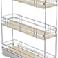 LOVMOR 3-Tier Pull Out Cabinet Organizer Spice Rack for Narrow Cabinet 6" W x 20½" D, Slide Out Wood Shelves Storage for Kitchen