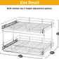 LOVMOR Slide Out Cabinet Organizer for Kitchen, 2 Tier Pull Out Shelves Sliding Cabinet Organizer and Storage, Chrome (16.5" W x 20.5" D)