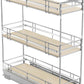 LOVMOR 3-Tier Pull Out Cabinet Organizer Spice Rack for Narrow Cabinet 6" W x 20½" D, Slide Out Wood Shelves Storage for Kitchen