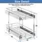 LOVMOR 2 Tier Individual Pull Out Cabinet Organizer 30" W x 21½" D, Slide Out Kitchen Cabinet Storage Sliding Shelves