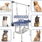 LOVMOR  46" Dog Grooming Table,Foldable Home Pet Bathing Station with Adjustable Height Arm/Noose/Mesh Tray