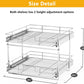 LOVMOR Slide Out Cabinet Organizer for Kitchen, 2 Tier Pull Out Shelves Sliding Cabinet Organizer and Storage, Chrome (16.5" W x 20.5" D)