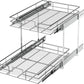 LOVMOR 2 Tier Individual Pull Out Cabinet Organizer 11"W x 21"D, Slide Out Kitchen Cabinet Storage Sliding Shelves