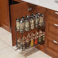 LOVMOR Pull Out Spice Rack for Narrow Cabinet (5½" W X 21" D),3 Tier Slide Out Cabinet Organizer and Pull Out Shelves Under Cabinet Storage for Kitchen, Chrome