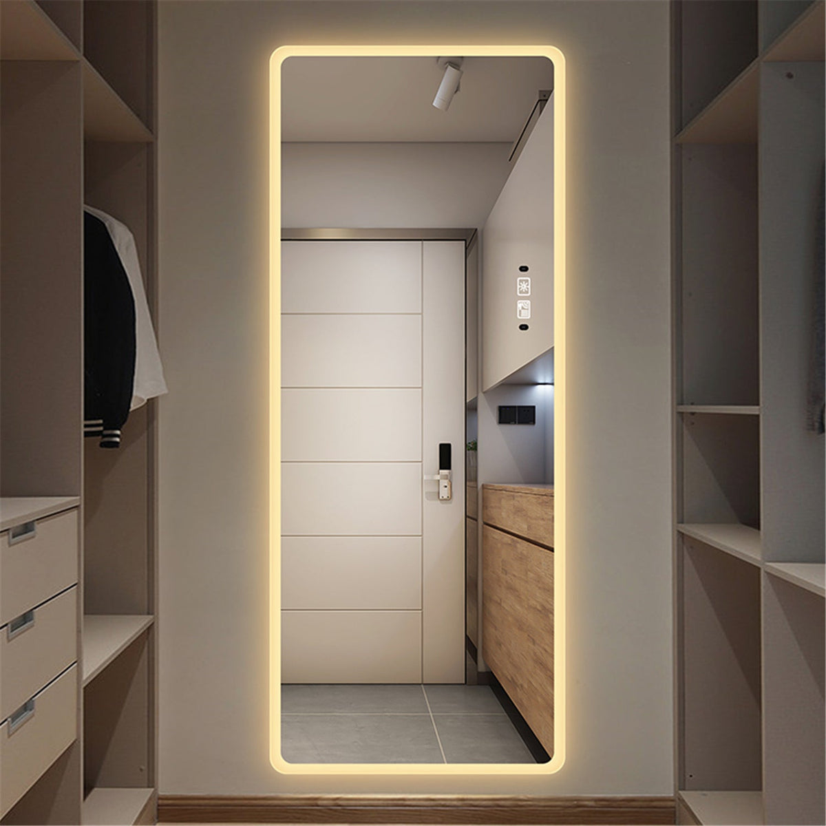 Full Length Backlit Mirror Lighted Vanity Body Induction Mirror