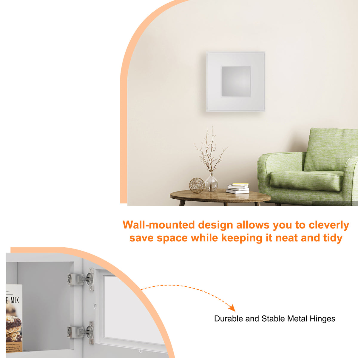 Medicine Cabinet Wall Mounted W1812GD