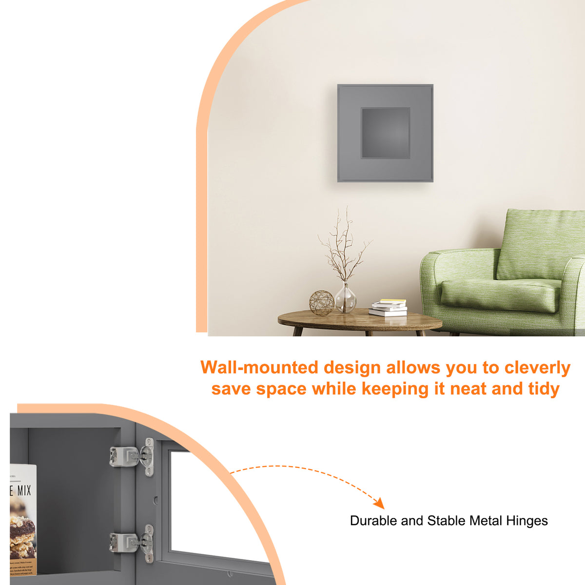 Medicine Cabinet Wall Mounted W1812GD