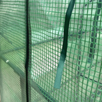 Walk-In Garden Greenhouse (56" W x 56" D x 76" H) with 2 Tiers, 8 Shelves, Observation Window, and Anchoring Set - Green