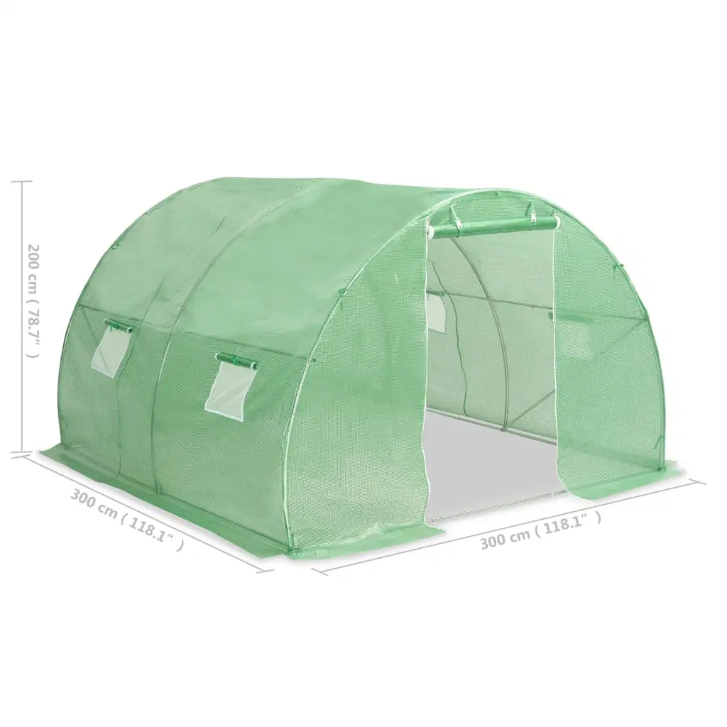 Spacious Greenhouse - 96.9 sq ft Coverage (118.1" x 118.1" x 78.7")