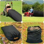 54 Cubic Feet Lawn Tractor Leaf Bag: Standard Garden Waste Collection System with 112-Inch Opening