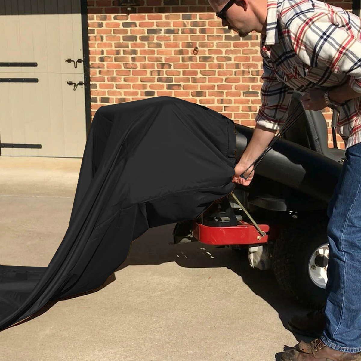 54 Cubic Feet Lawn Tractor Leaf Bag: Standard Garden Waste Collection System with 112-Inch Opening