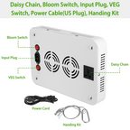 1000W LED Grow Light with Dual Chips - Full Spectrum 380-800nm Plant Lamp with Bloom & Veg Dimmers