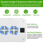 1000W LED Grow Light with Dual Chips - Full Spectrum 380-800nm Plant Lamp with Bloom & Veg Dimmers