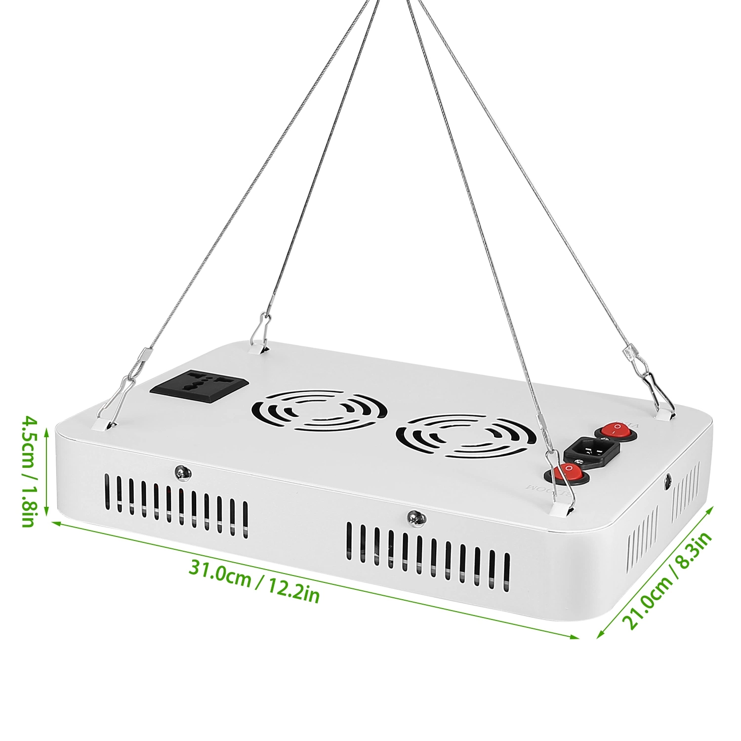 1000W LED Grow Light with Dual Chips - Full Spectrum 380-800nm Plant Lamp with Bloom & Veg Dimmers