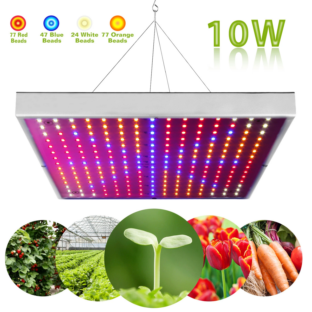 Full Spectrum LED Grow Light - 225 LEDs Indoor Plant Lamp for Optimal Growth