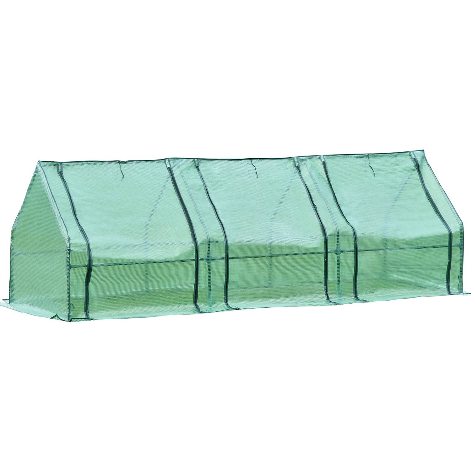 Compact Outdoor Mini Greenhouse - Three-Section Conservatory for Plant Protection and Growth