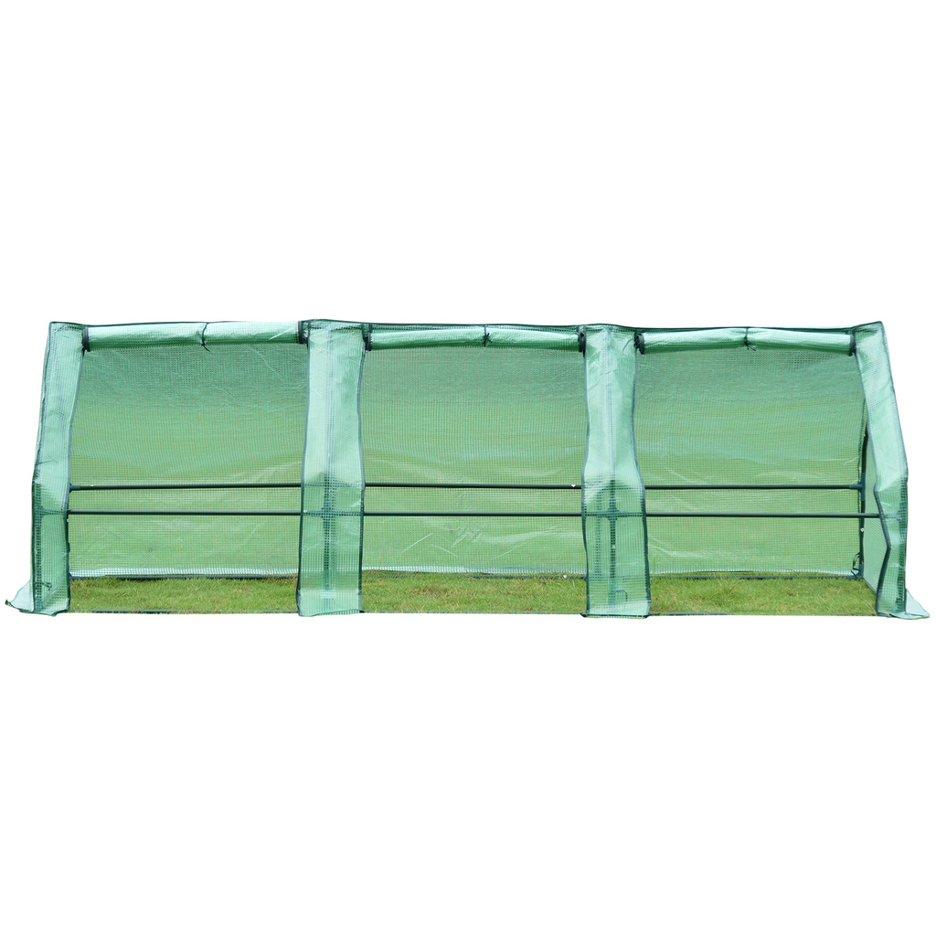 Compact Outdoor Mini Greenhouse - Three-Section Conservatory for Plant Protection and Growth
