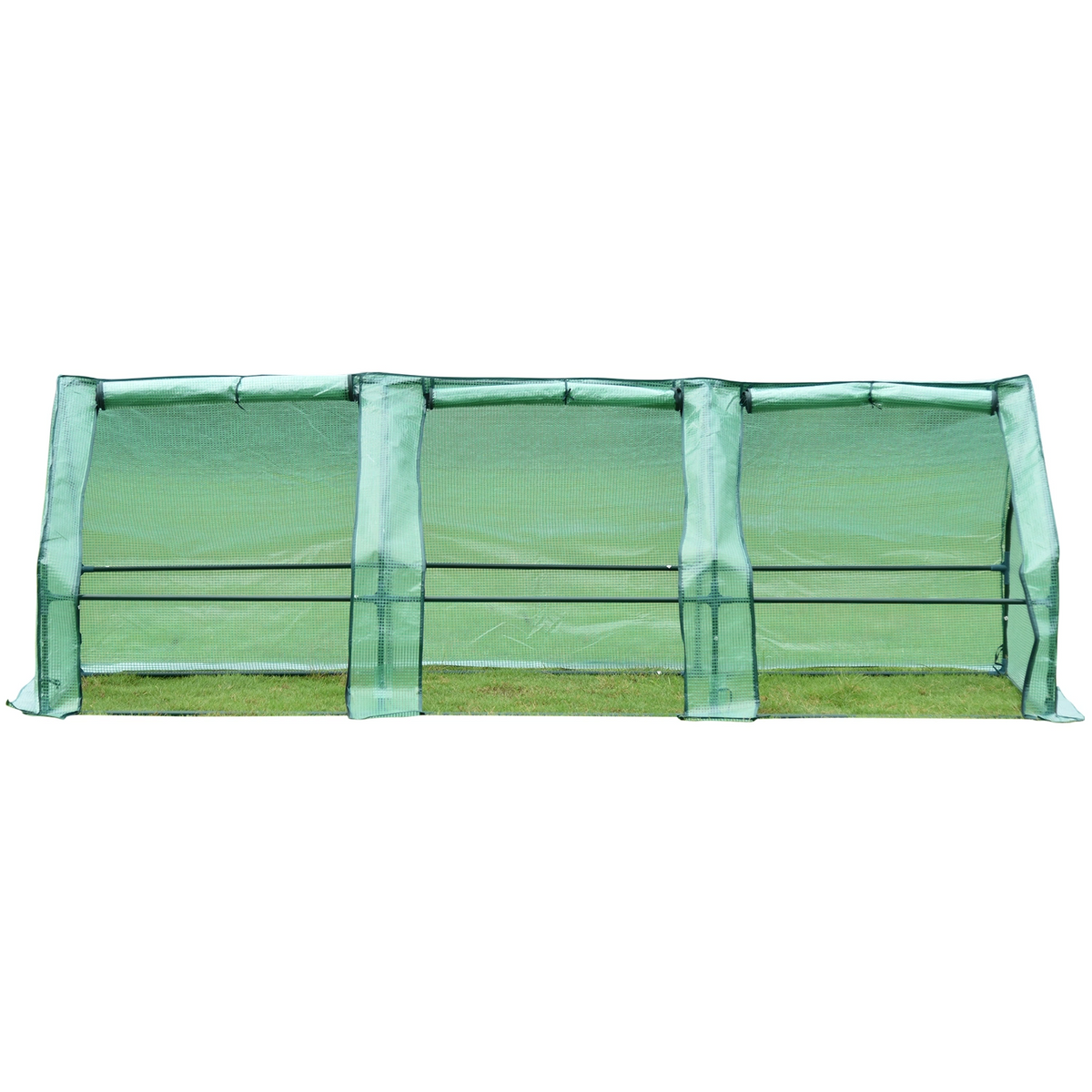 Compact Outdoor Mini Greenhouse - Three-Section Conservatory for Plant Protection and Growth