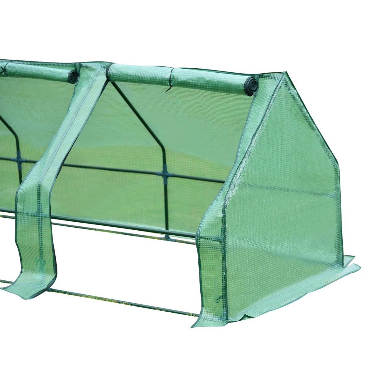 Compact Outdoor Mini Greenhouse - Three-Section Conservatory for Plant Protection and Growth