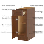 24"D Birch Solid Wood X 15"W X 34-1/2"H Base Kitchen Cabinet B15