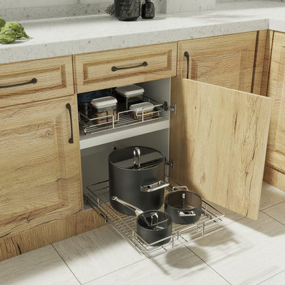 Single Tier Pull Out Cabinet Drawers For Kitchen Cabinets