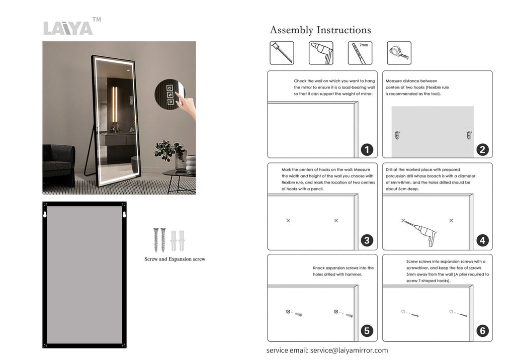 LED Full Size Mirror Full Length Mirror