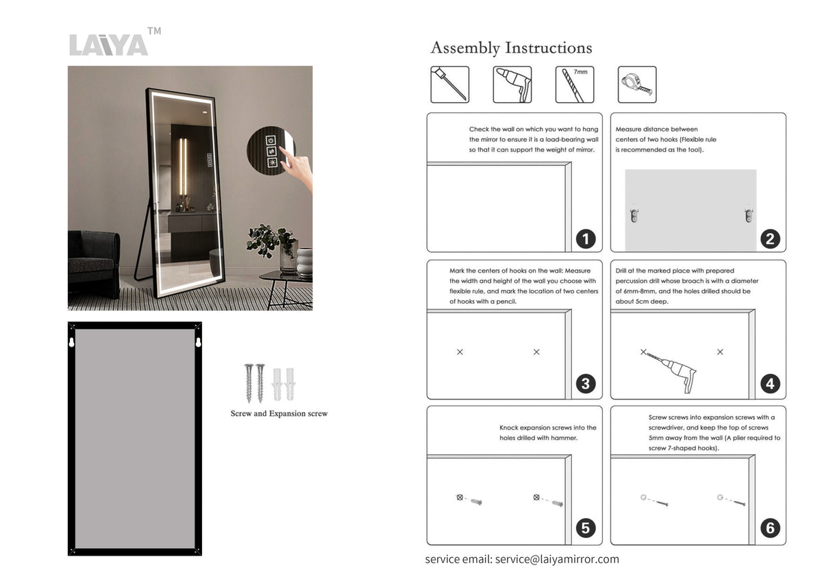LED Full Size Mirror Full Length Mirror