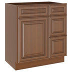 21"Dx30"Wx34-1/2"H Birch Solid Wood Bath Vanity Cabinet without Top V3021DR
