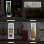 3 Color Lighted Floor Standing Mirror with LED Lights