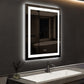 Frameless Frosted Square Led Bathroom Mirrors with Dimmable Lights