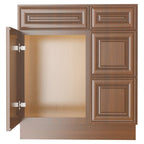 21"Dx30"Wx34-1/2"H Birch Solid Wood Bath Vanity Cabinet without Top V3021DR
