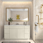 21"D Birch Solid Wood X48"W X 21"D X 34-1/2"H Bath Vanity Sink Drawer Cabinet without Top VDDB48