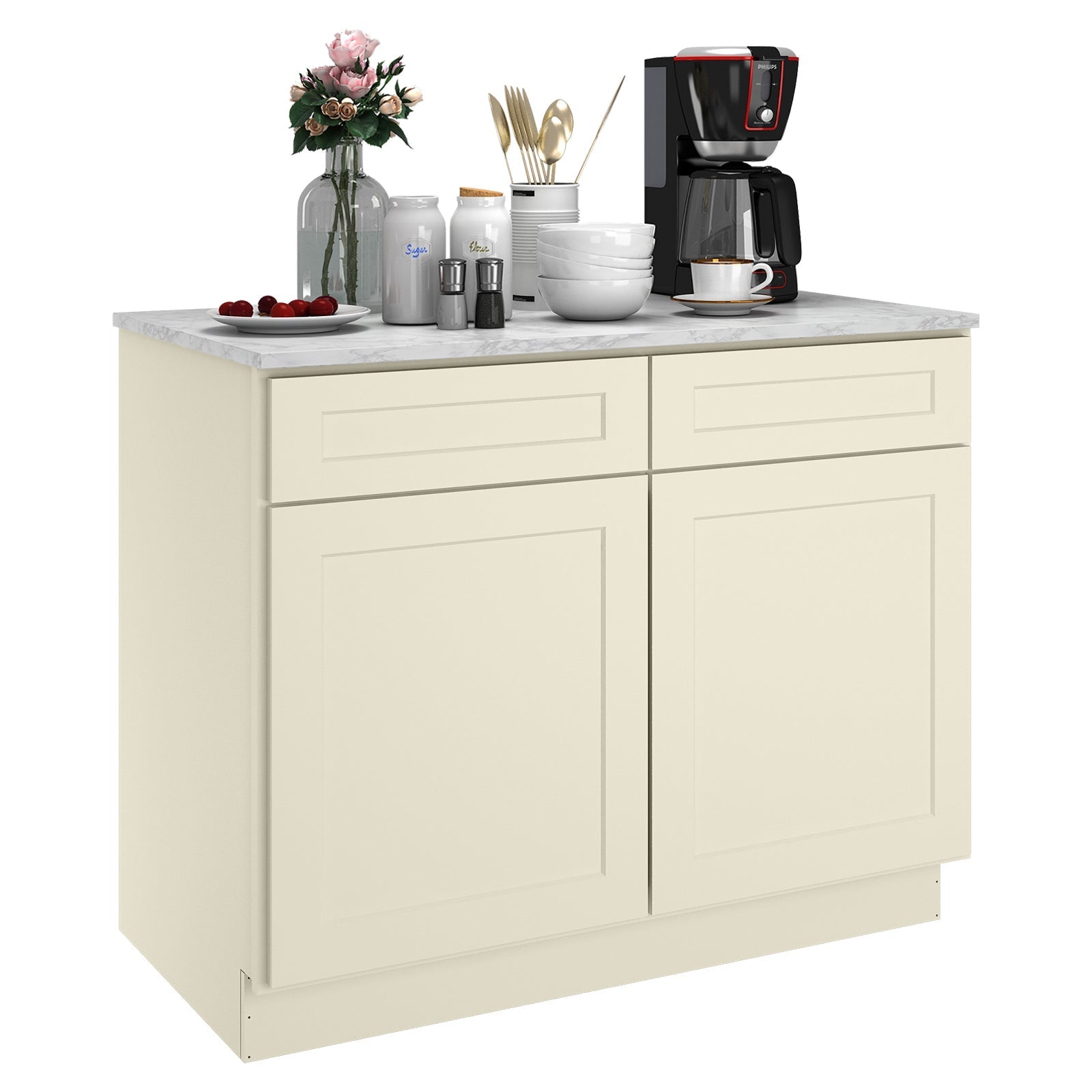 24"D*42"W*34.5"H Birch Solid Wood Base Kitchen Cabinet B42