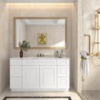 21"D Birch Solid Wood X48"W X 21"D X 34-1/2"H Bath Vanity Sink Drawer Cabinet without Top VDDB48