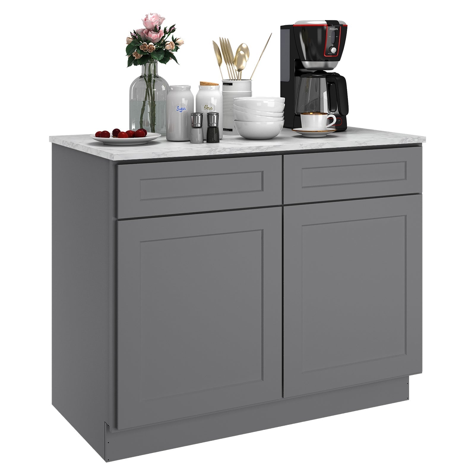 24"D*42"W*34.5"H Birch Solid Wood Base Kitchen Cabinet B42