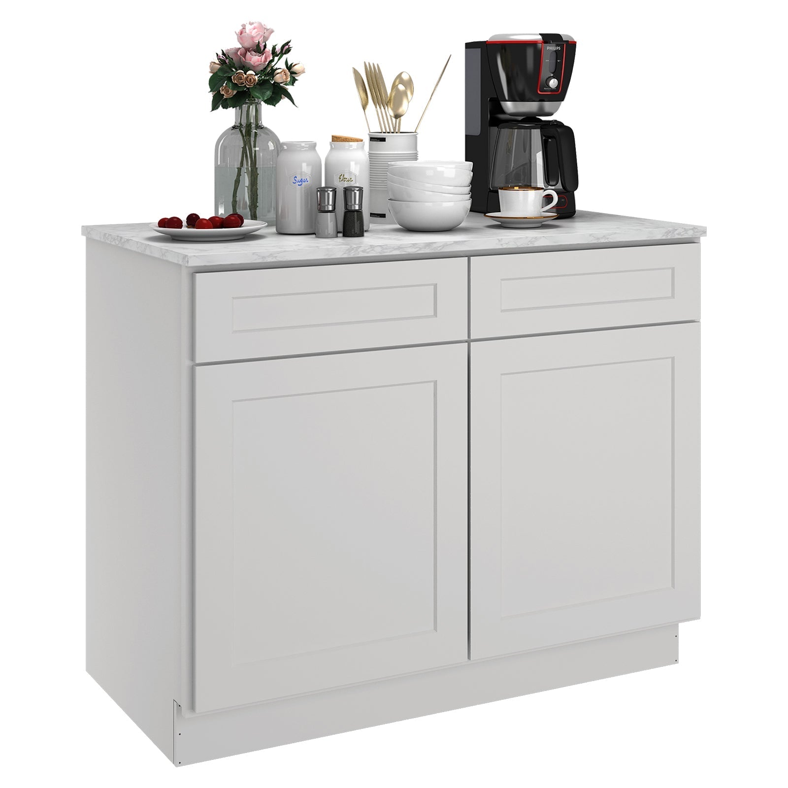 24"D*42"W*34.5"H Birch Solid Wood Base Kitchen Cabinet B42