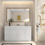 21"D Birch Solid Wood X48"W X 21"D X 34-1/2"H Bath Vanity Sink Drawer Cabinet without Top VDDB48