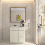 21"Dx30"Wx34-1/2"H Birch Solid Wood Bath Vanity Cabinet without Top V3021DR