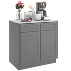 24"D*33"W*34.5"H Birch Solid Wood Base Kitchen Cabinet B33