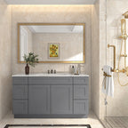 21"D Birch Solid Wood X48"W X 21"D X 34-1/2"H Bath Vanity Sink Drawer Cabinet without Top VDDB48