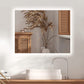 Frameless Square LED Backlit Bathroom Mirror with Dimmable Lights