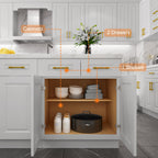 24"D*36"W*34.5"H Birch Solid Wood Base Kitchen Cabinet B36